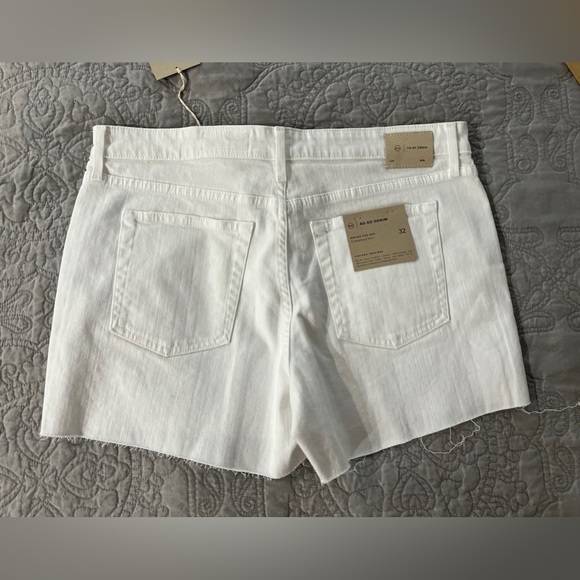 NWT AG-ED Hailey Cutoff White Boyfriend Denim Stretch Shorts Size 32 - Picture 10 of 15